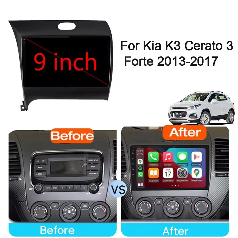 Car Android16GPS Navigation For KIA K3 CERATO FORTE 3 YD Tuner 2013 2014 2015 2016 2017 Auto Radio Multimidia Player NO 2DIN DVD