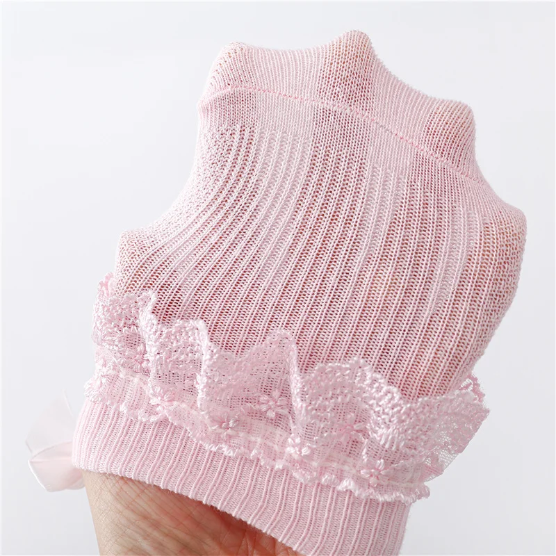 0-24Month Newborn Baby Socks For Girls Cotton Lace Infant Girls Sock Princess Bow Toddler Baby Girls Socks Four Season