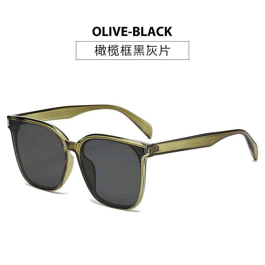2026 New Korean Style Oversized Square Sunglasses for Women Face Slimming UV400 Anti-UV Black Frame Daily Trendy Shades