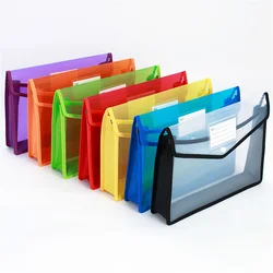 Bolsa de documentos impermeable de PVC de gran capacidad, carpetas de archivos A4, organizador de archivos, carpeta sobre, sumin