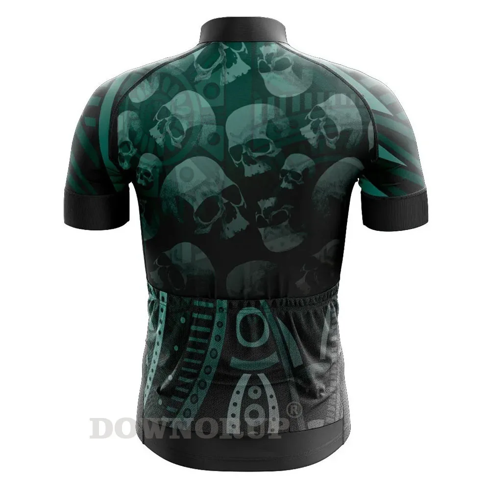 Skull Cycling Jersey Men Short Sleeve Summer Breathable Quick-Drying Mountain Highway BIke Clothing Can Customized MTB