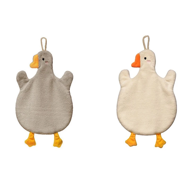 Cartoon Goose Hand Towel Kitchen Bathroom And Toilet Hand Towel Hanging Type With Super Water Absorption Quick Drying