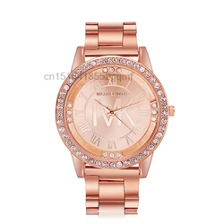 Fashion TOP TVK Brand Watch For Women Luxury Waterproof Roman Digital Rose Gold Stainless Steel Ladies Quartz Wristwatches Gift