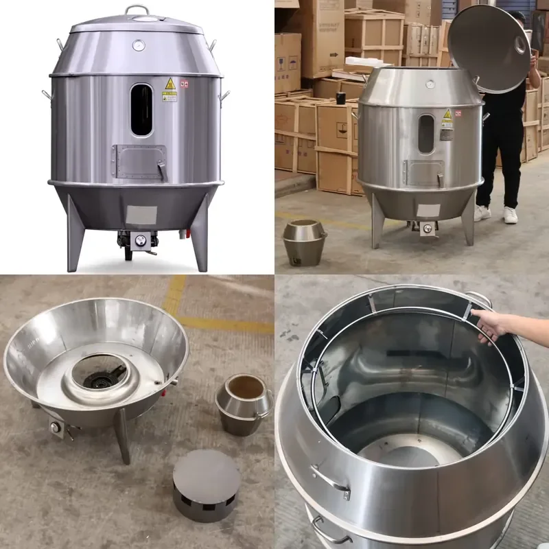 2026 Hot Sale Commercial Double Stainless Steel Oven for Duck Lamb Pig Chicken Roasting 80 cm 90 cm 100 cm for Beijing