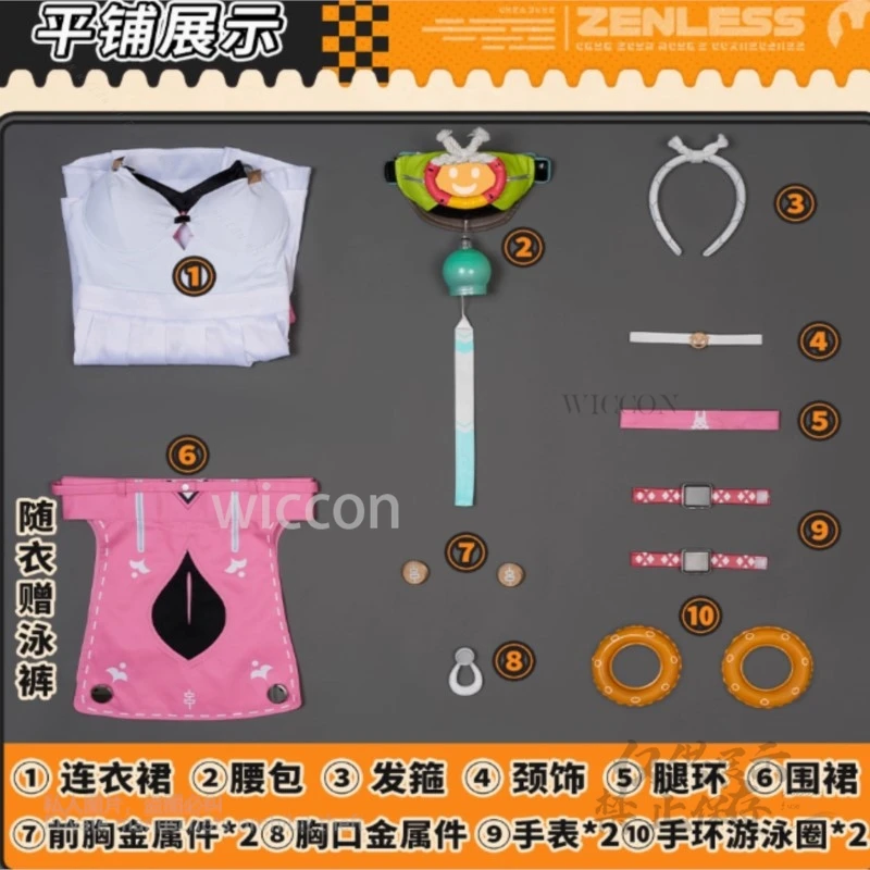 Gioco Anime ZZZ Alice Set completo di alta qualità Costume cosplay Abito sexy 90 cm Parrucche dorate Abiti femminili Donne Festa di Halloween Nuovo