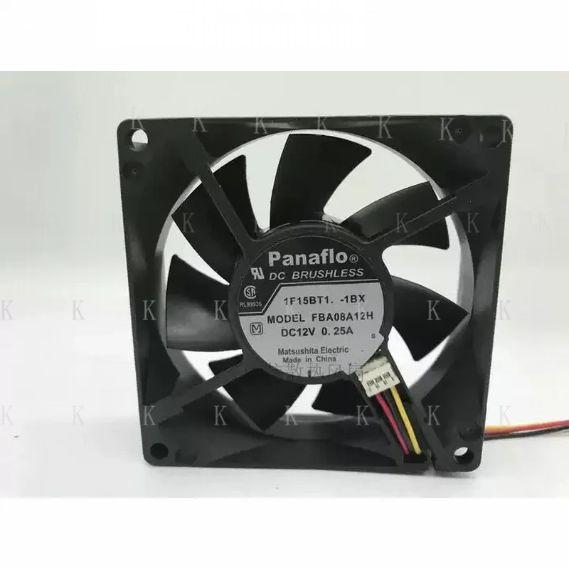 C  FOR 1PCS Panaflo FBA08A12H 8025 DC12V 0.25A 8CM 3-Wire Cooling Fan