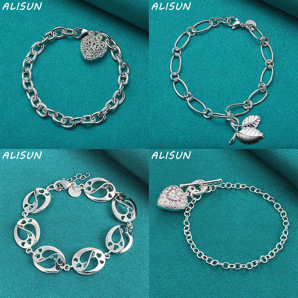 

ALISUN 925 Sterling Silver Design Bracelets For Women Men Charm Trend Birthday Gifts Fashion Party Fine Jewelry