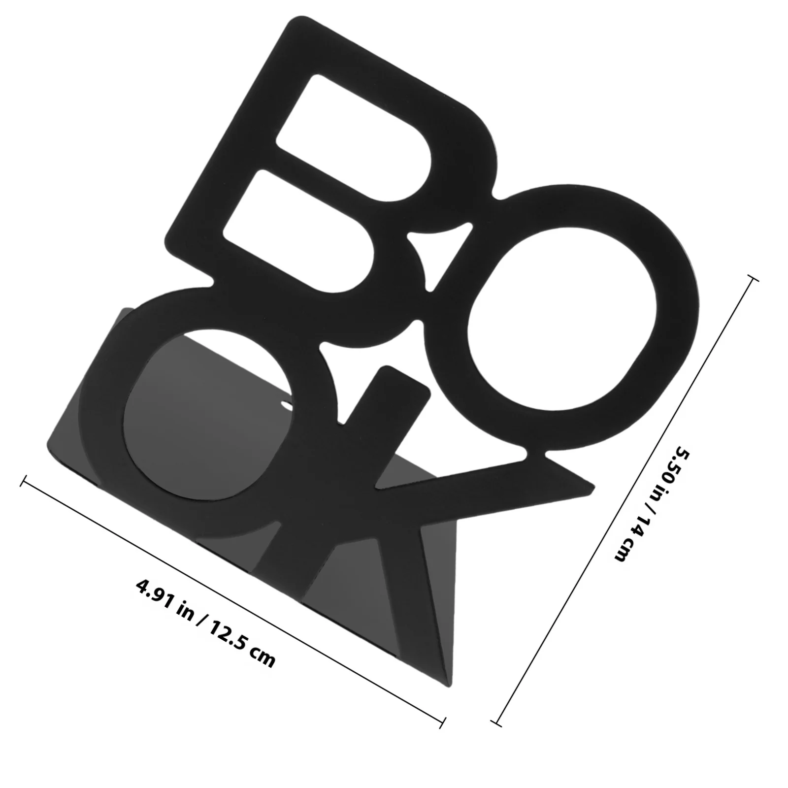 4Pcs Metal Bookends Stylish Book Holders for Shelves File Organizer Desktop Notebook Stand Reading Book Ends Reusable Shelf