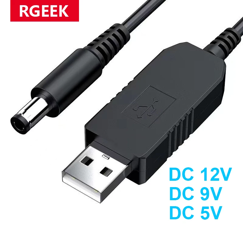 5,5 * 2,1 mm Wi-Fi do Powerbanka Złącze kabla DC 5 V do 12 V Kabel USB Konwerter doładowania Przewód podwyższający do modemu routera Wi-Fi Wentylator