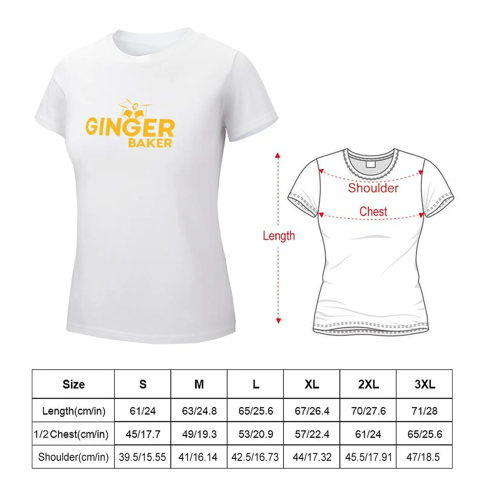 Copy of Ginger Baker T-shirt anime clothes Blouse graphics black t-shirts for Women