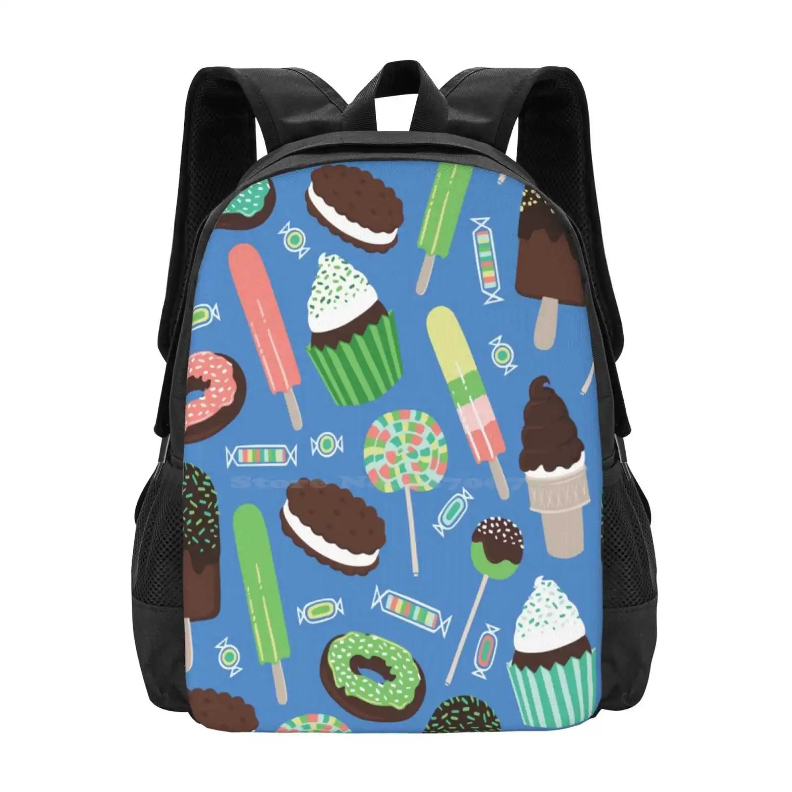 Just Desserts Hot Sale Schoolbag Backpack Fashion Bags Desserts Cupcake Cake Pop Sweets Sweet Tooth Candy Popsicle Donut