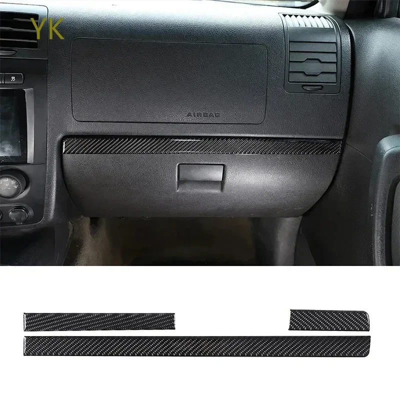 

For Hummer H3 2005-2009 Soft Carbon Fiber Car Center Dashboard Both Sides Decorative Strips Sticker Interior Car Accessories