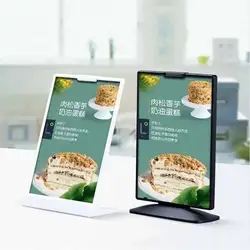 A4 A5 A6 T Type Acrylic Advertising Poster Photo Display Rack Restaurant Plastic Menu Listi Price Card Sign Holder