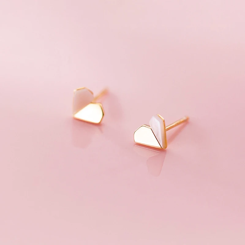 Modian Small Cute Opal Stud Earrings 925 Stelring Silver Gold Color Ear Studs For Women Grils Korean Wedding Statement Jewelry