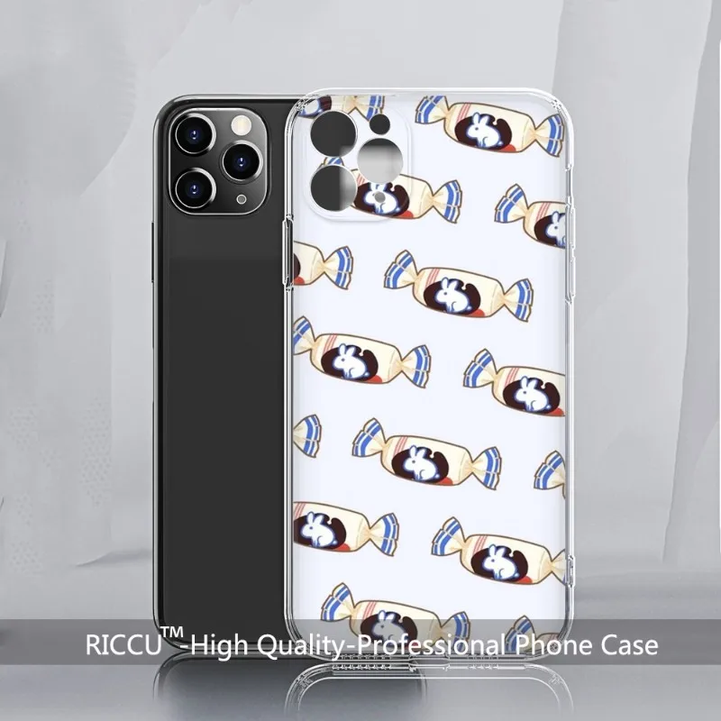 Chińskie etui na telefon Cute White Rabbit Candy do iPhone 14 13 11 12 Pro 8 7 Plus X 13 Pro MAX XR XS MINI przezroczyste pokrowce