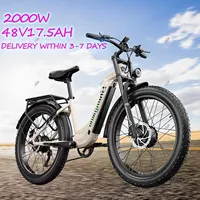 New S700 Snow Electric Bicycle 2000W48V17.5AH Hydraulic Brake Power Off Function 26 * 3.0 Snow Tire Full Suspension bike ebike