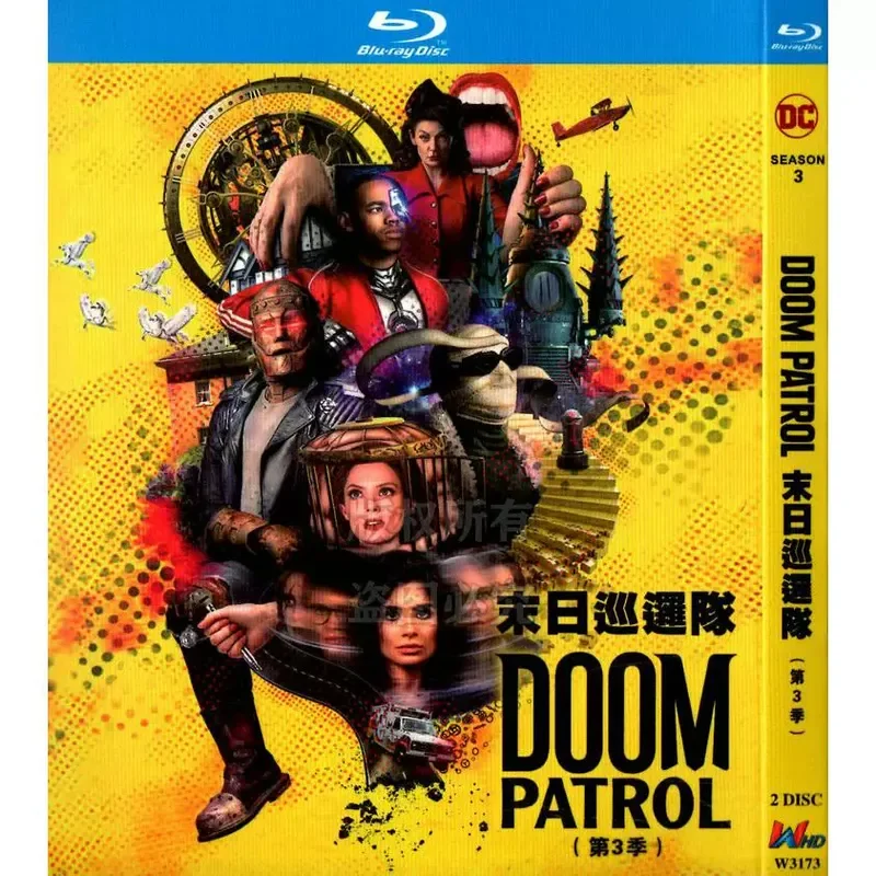 American Action Science Fiction TV Series Doom Patrol Season 1-4 Blu-ray BD High Definition 9 Discs