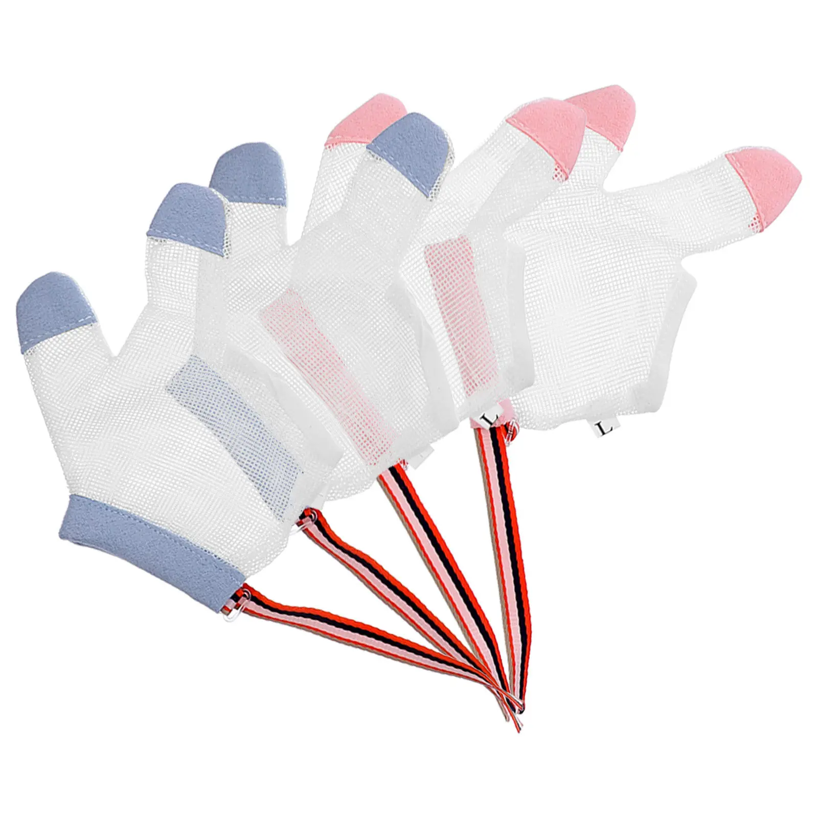 

2 пары перчаток для предотвращения сосания пальцев, сухие, дышащие, предотвращающие грызение ногтей, защита от сосания пальцев, регулируемый размер для младенцев и детей