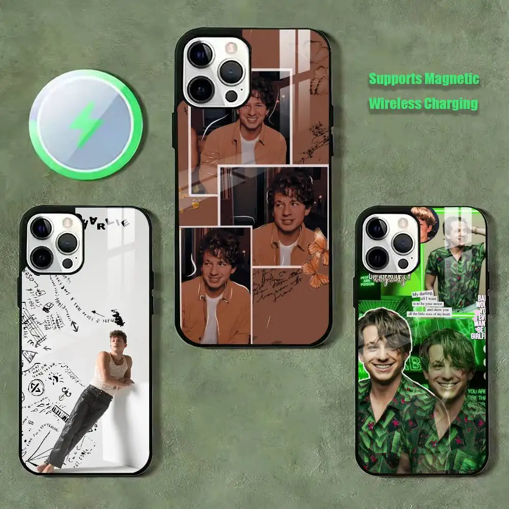 

Singer split eyebrow Charlie Puth Phone Case For iPhone17,16,15,14,13,12,11 Plus,Pro Compatible with magnetic wireless charging