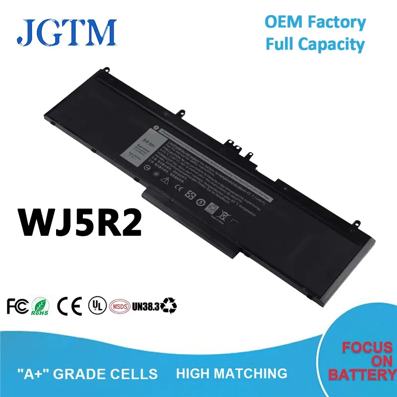 

Литий-ионный аккумулятор JGTM WJ5R211.4V 84Wh для ноутбука, 8000 мАч для Dell Precision 3510 Series Latitude E5570 4F5YV