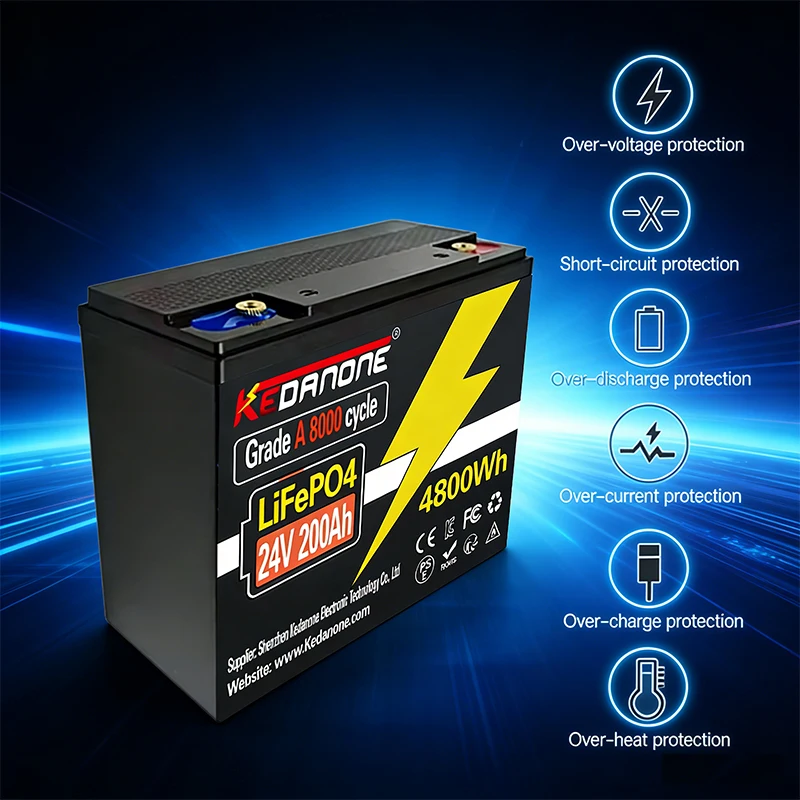 

☘️LIFEPO4 24V 32700 200AH Battery Is Integrated with BMS 200A for Solar External Rechargeable Network Lithium Iron Phosphat