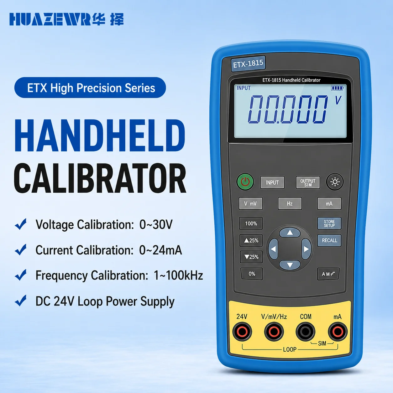 Multifunction Process Calibrator ETX2025 With HART 0.02% Accuracy Made In China Ready Stock
