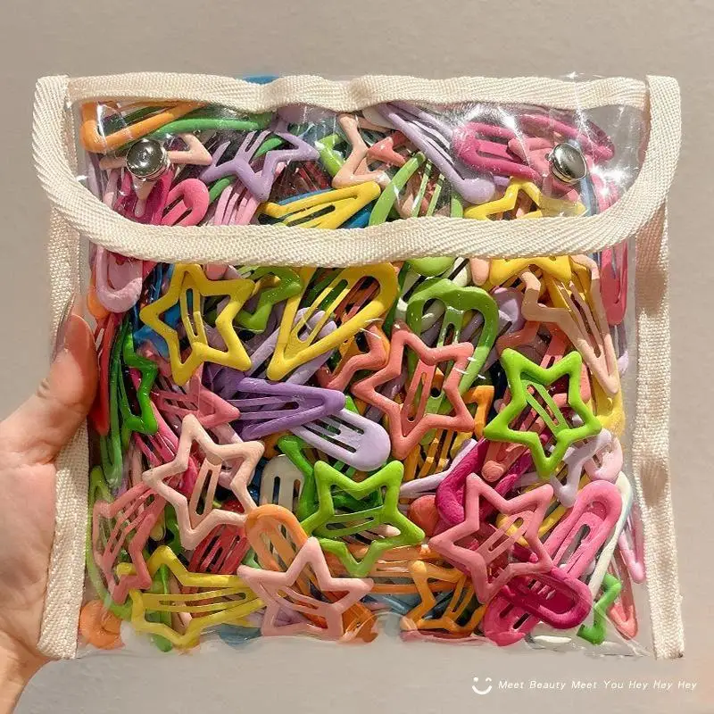 10/Set handgefertigte bunte Haarspangen: stern- und herzförmige Haarspangen, niedliche Haaraccessoires für Mädchen, lebendige Haarnadeln für den Alltag – Detail 5