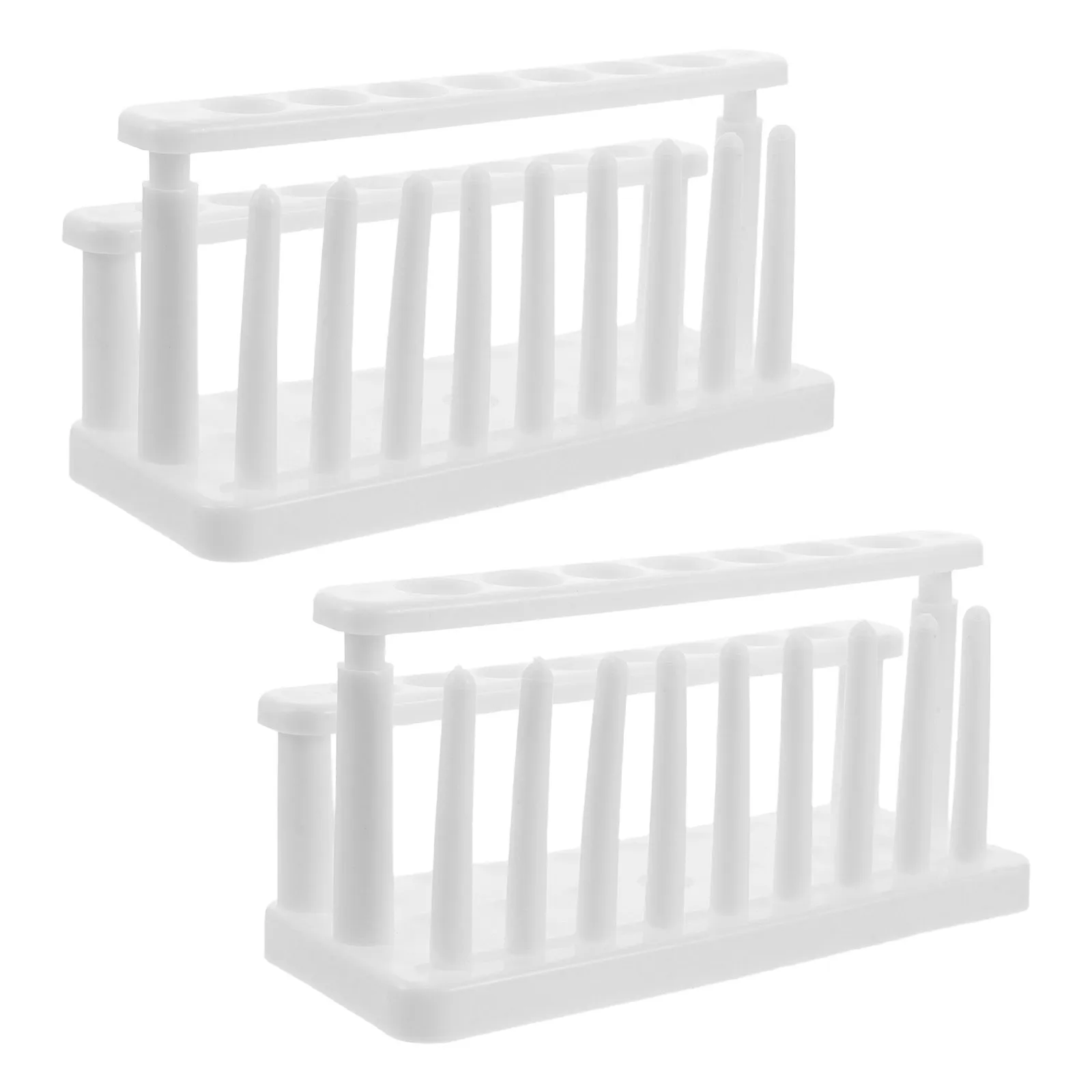 2Pcs Test Tube Rack Plastic Stable Holder 15 Holes 9 Columns Lab Storage Drying Stand Organizer for Laboratory Classroom