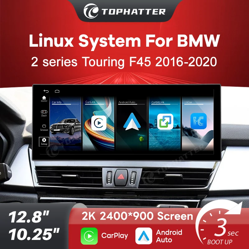 

12.3 Wireless CarPlay Linux System Multimedia Display For BMW 2 Series F45 NBT EVO Android Auto Airplay Navigation GPS Bluetooth