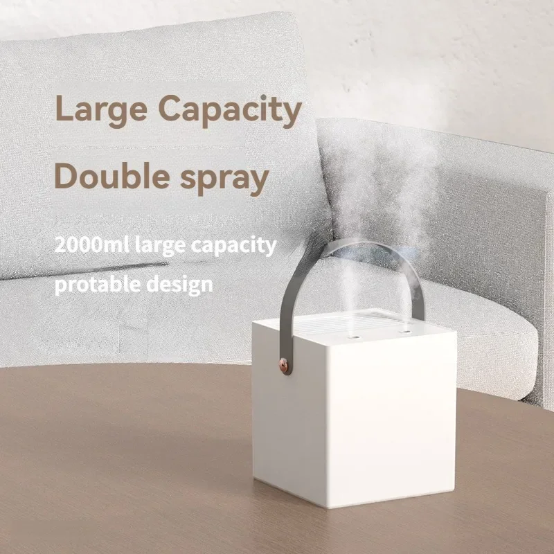 USB home simple double spray humidifier new square capacity Office creative Gift Silent humidifier