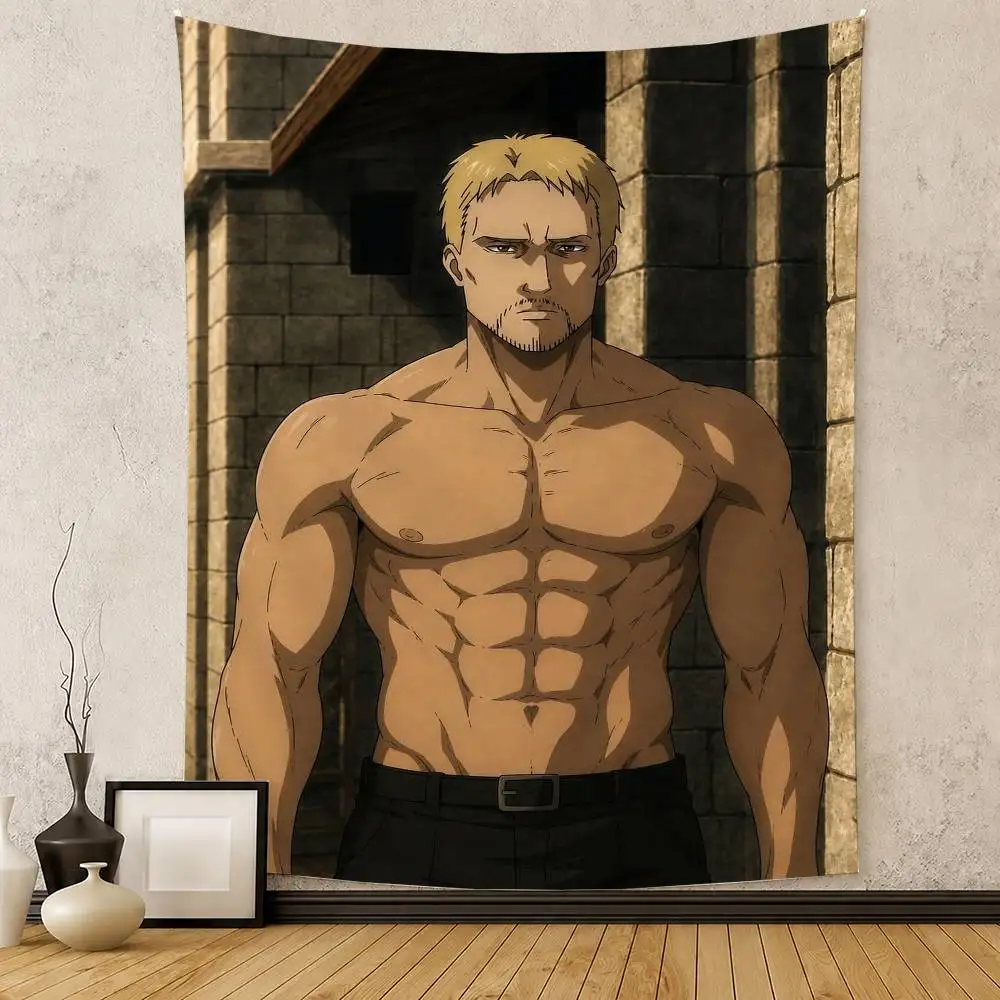 Attack on Titan Reiner Braun Flag Digital Printing Banner for Garage Wall Out Door Decoration