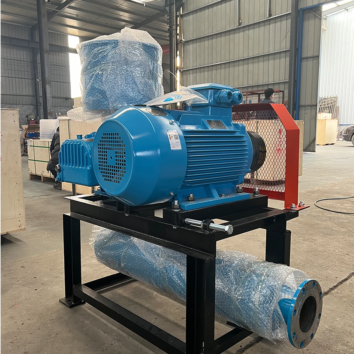 High-Power Electric Rotary Roots Air Blower for Particle Transportation Industrial 220V AC High Pressure view 6
