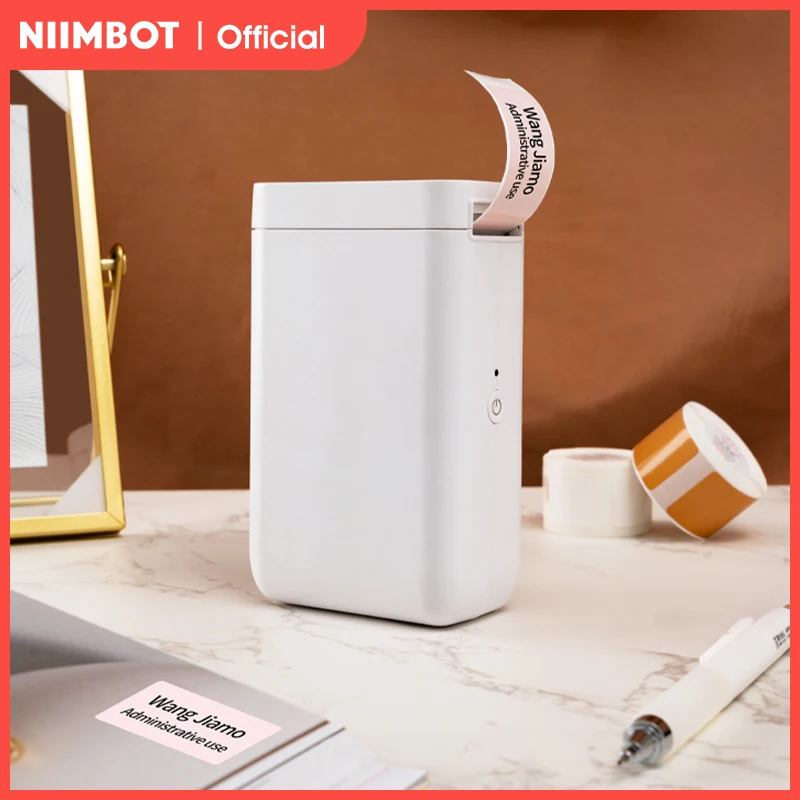 ​ ​ NiiMbot D101 Mini termiczna drukarka etykiet Przenośna bezatramentowa kieszonkowa drukarka etykiet do domowego biura Ulepszona wersja D11 D110