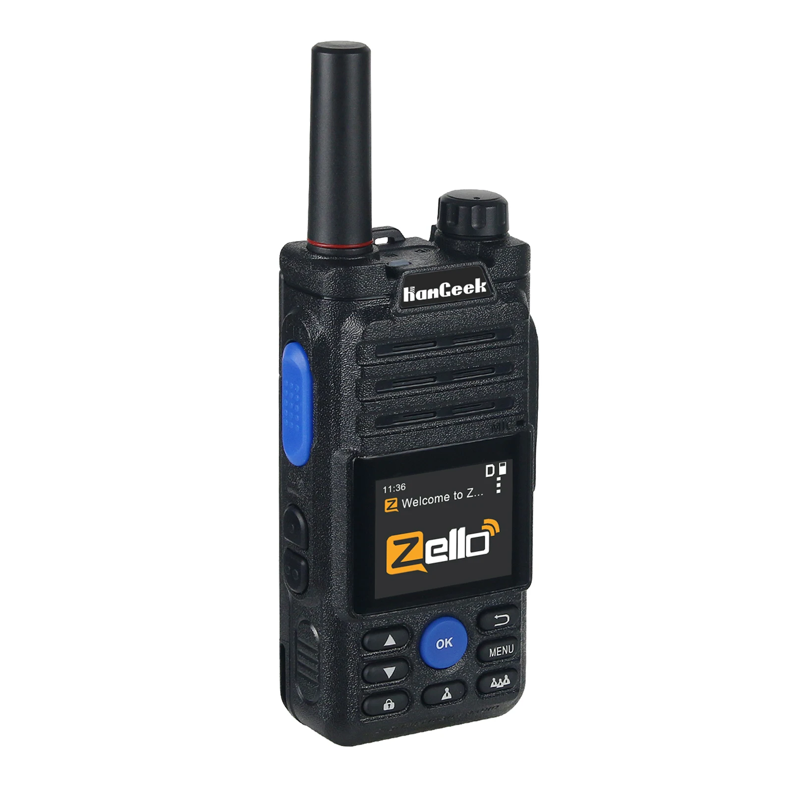 Imagem -02 - Hamgeek Poc Rádio Walkie Talkie Wi-fi Bluetooth 2g 3g Rede 4g Zello Real-ptt Hg369