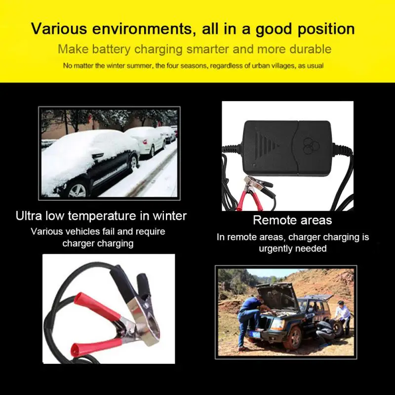 2~5PCS Car Charger 12 V Battery EU/US Car Battery Charger Maintainer Amp Volt Trickle Automatic Battery Charger Car Truck