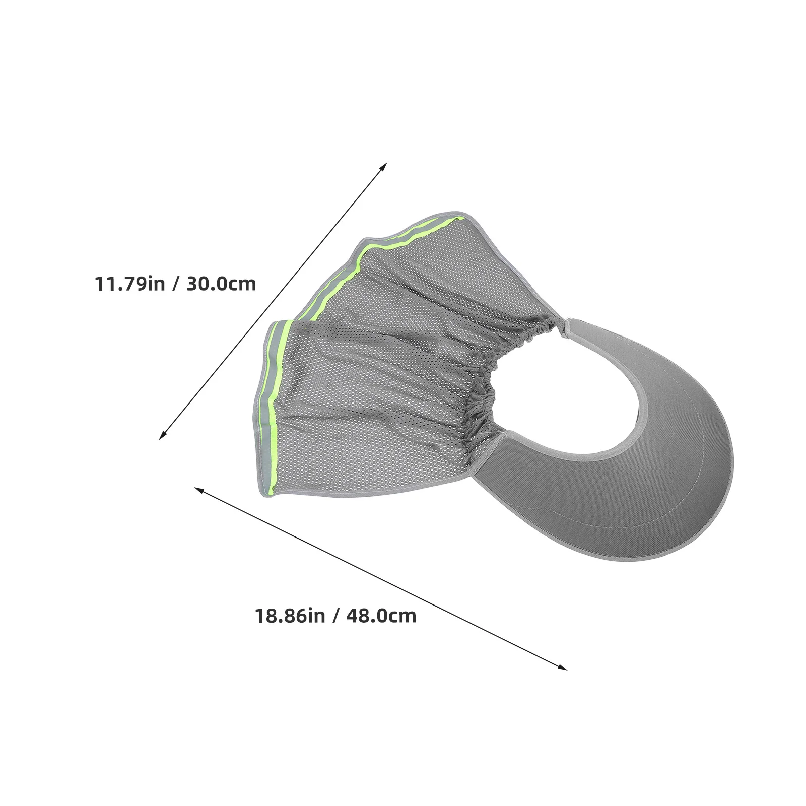 قبعة صلبة لظل الشمس بحافة واسعة وشريط عاكس للضوء وغطاء للرقبة للحماية من الأشعة فوق البنفسجية وإكسسوارات البناء للعاملين #6
