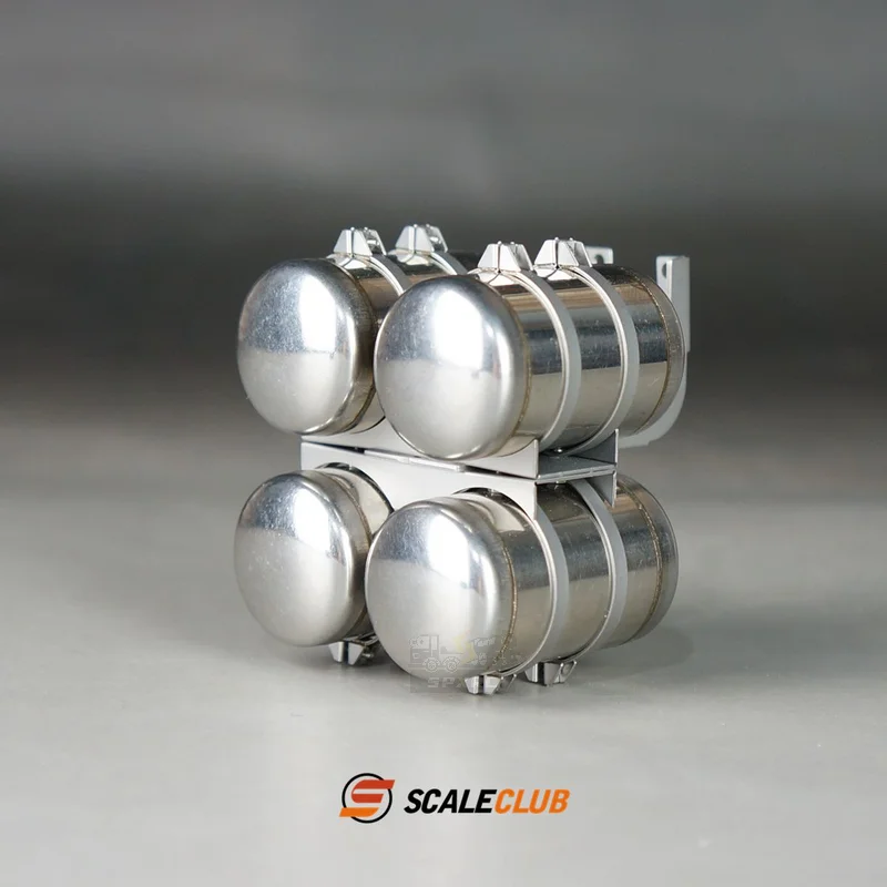 

Scaleclub Model 1/14 Drag Head Mud Upgrade Metal Four Gas Tank For Tamiya Lesu Scania Man Actros Volvo Car Parts