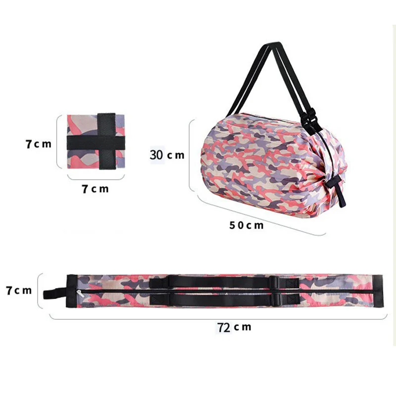 Camping Bag Outdoor Sports Bag Travel Bag Large Thickened Nylon Large Portable Shoulder Handbag Folding Bag Foldable Printing