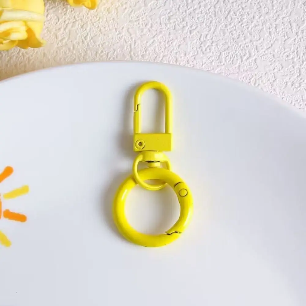Candy Color Spring Clasp for Keyring Split Ring Jewelry Making Snap Lobster Clasp Hooks Metal Ornament Carabiner Keychain Clips
