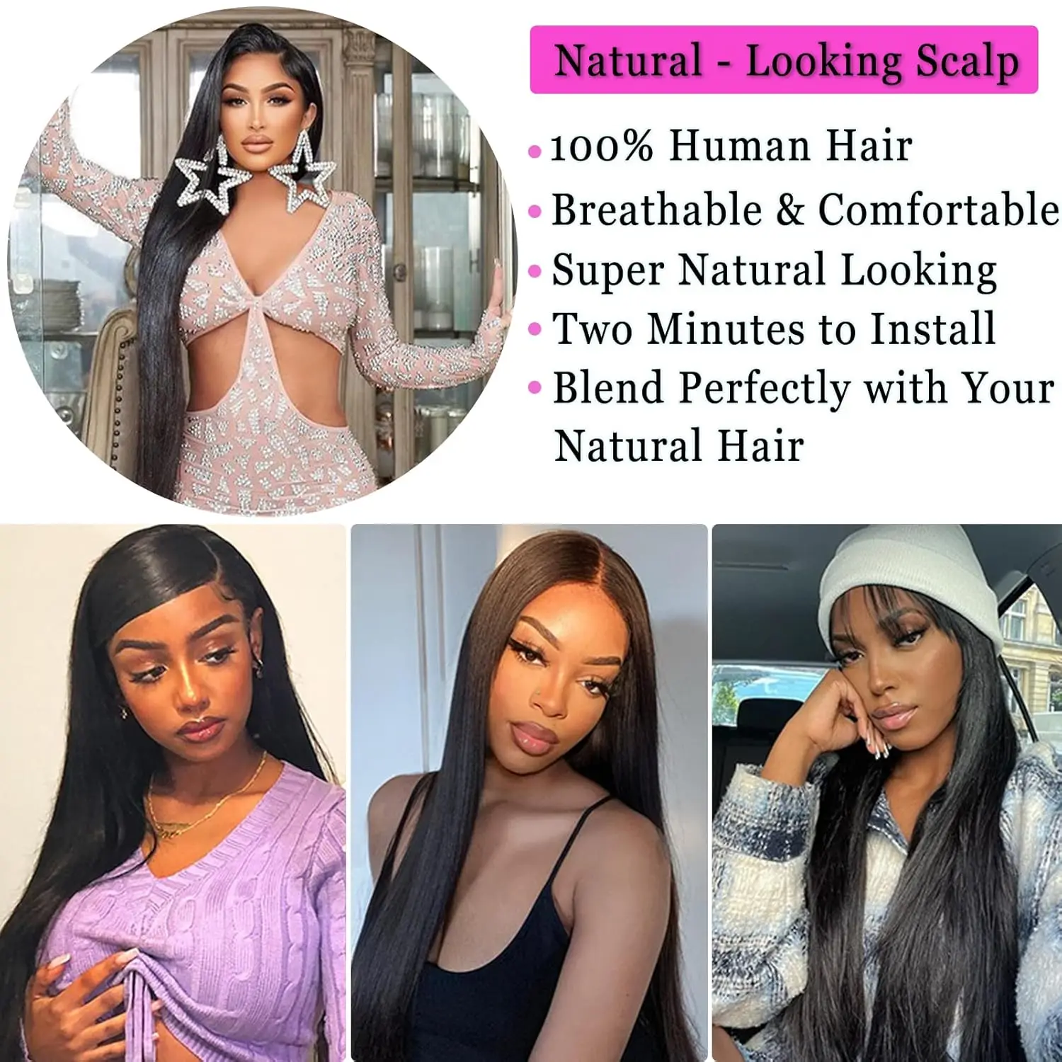 Parrucche per capelli umani anteriori in pizzo HD 13x4 densità 200% da 42 pollici Parrucche per capelli umani frontali in pizzo trasparente 13x4 diritte Pre pizzicate