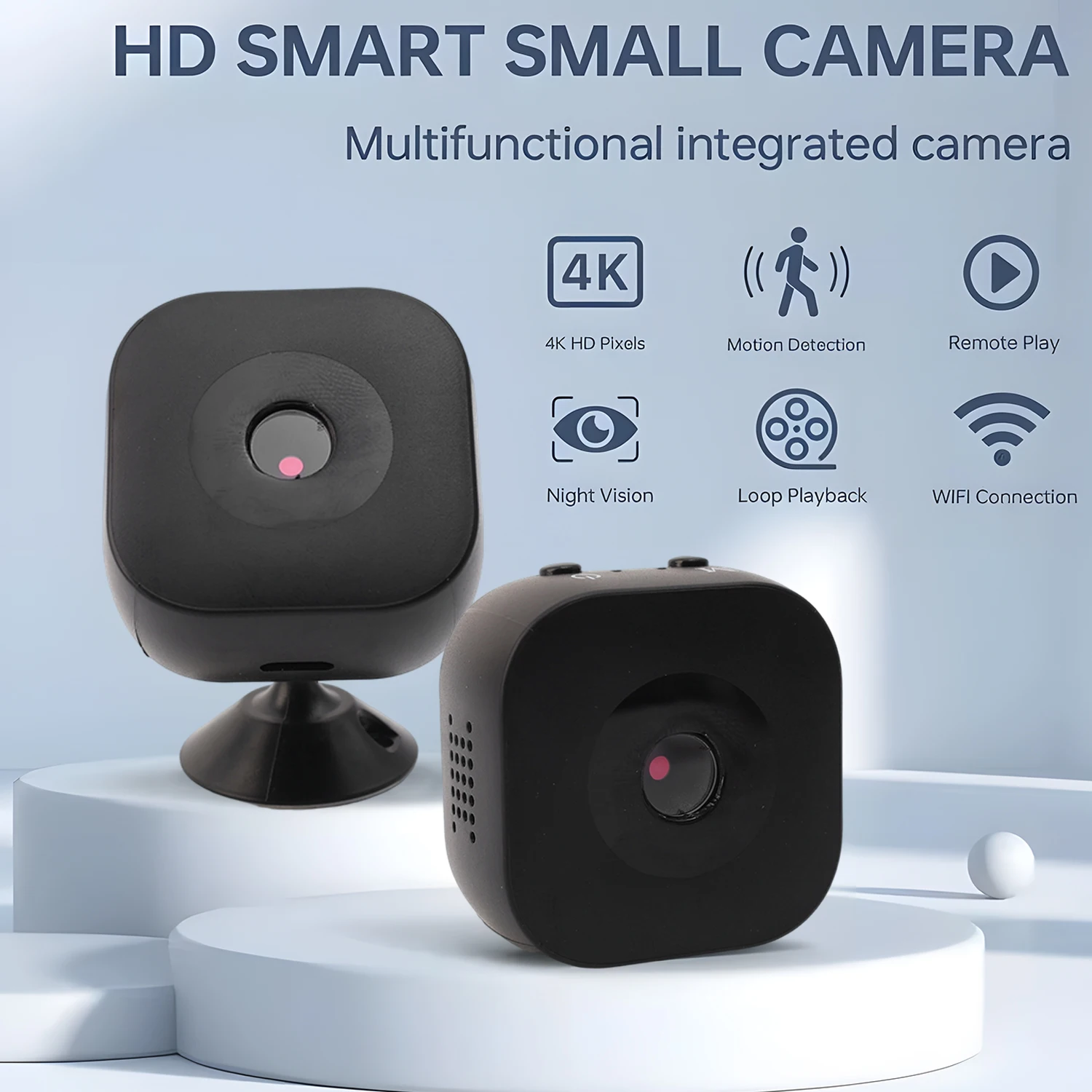 4K واي فاي كاميرا مراقبة للمنزل كاميرات مغناطيسية خارجية لاسلكية كشف الحركة مراقبة تتبع داخلي