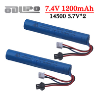 14500 7.4V 1200mAh Li-ion battery for Electric water Ball Automatic PneumaticToys Gun/Splatter Ball/Gel Ball Blaster Toys Gun