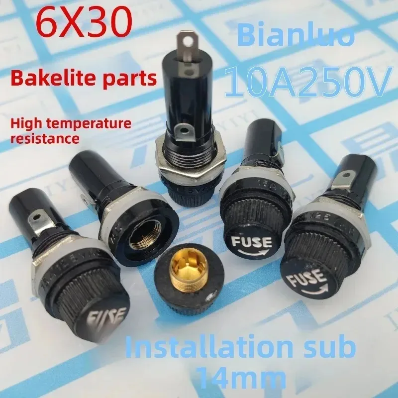 5 Pieces New 125V/15A 250V/10A 5x20mm for Electrical Screw Cap Panel Mounted Fuse Holders Popular