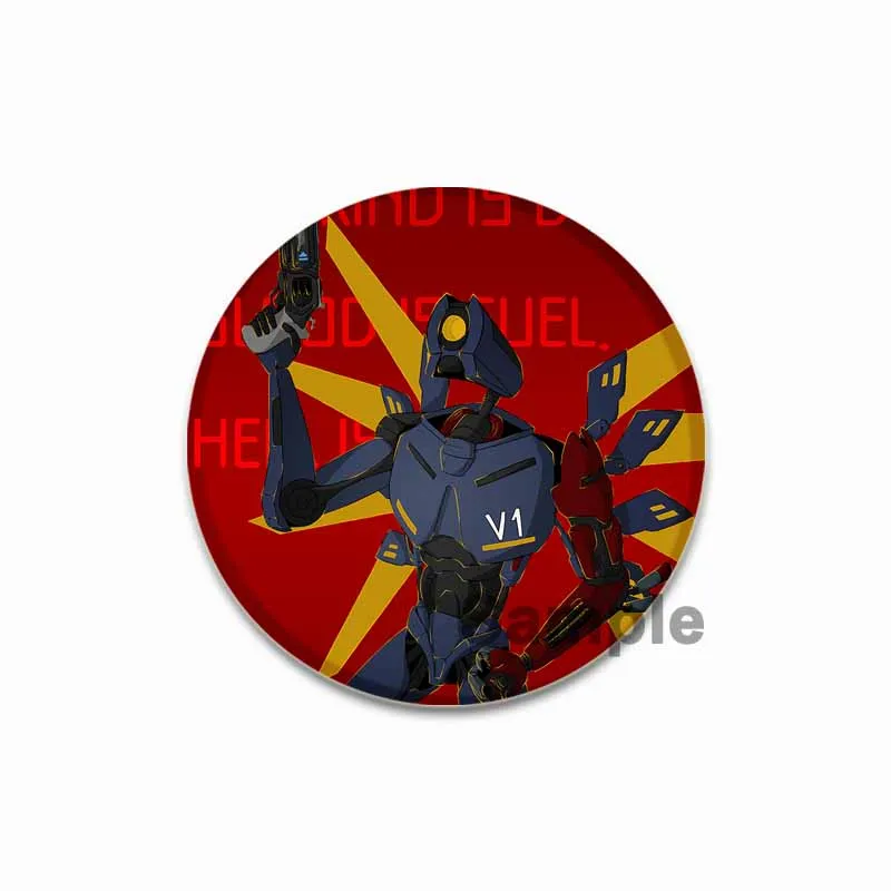 32/44/58mm Game Anime ULTRAKILL Brooches HD Print Badge Handmade Tinplate Pins Breastpin for Backpack Clothes Gift Accessory