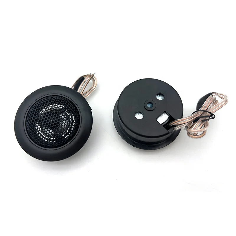 スーパードーム 12V 4Ω 25mm カー用ツイーター ブラック アイアン/メタル カーステレオツイータースピーカー ピーク120W 高性能