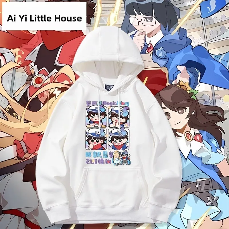 

Толстовка Duduo S Mosixi Magic Diary в стиле аниме, модная верхняя одежда, длинный худи с капюшоном, антибактериальная, не деформирующаяся, повседневная