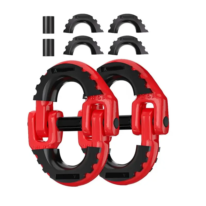 Safety Chain Connector Link, 1/2IN Tow Hitch Hammerlock Coupling Link, 2 Pack G80 Alloy Steel Tow Chain Connector-ABQF
