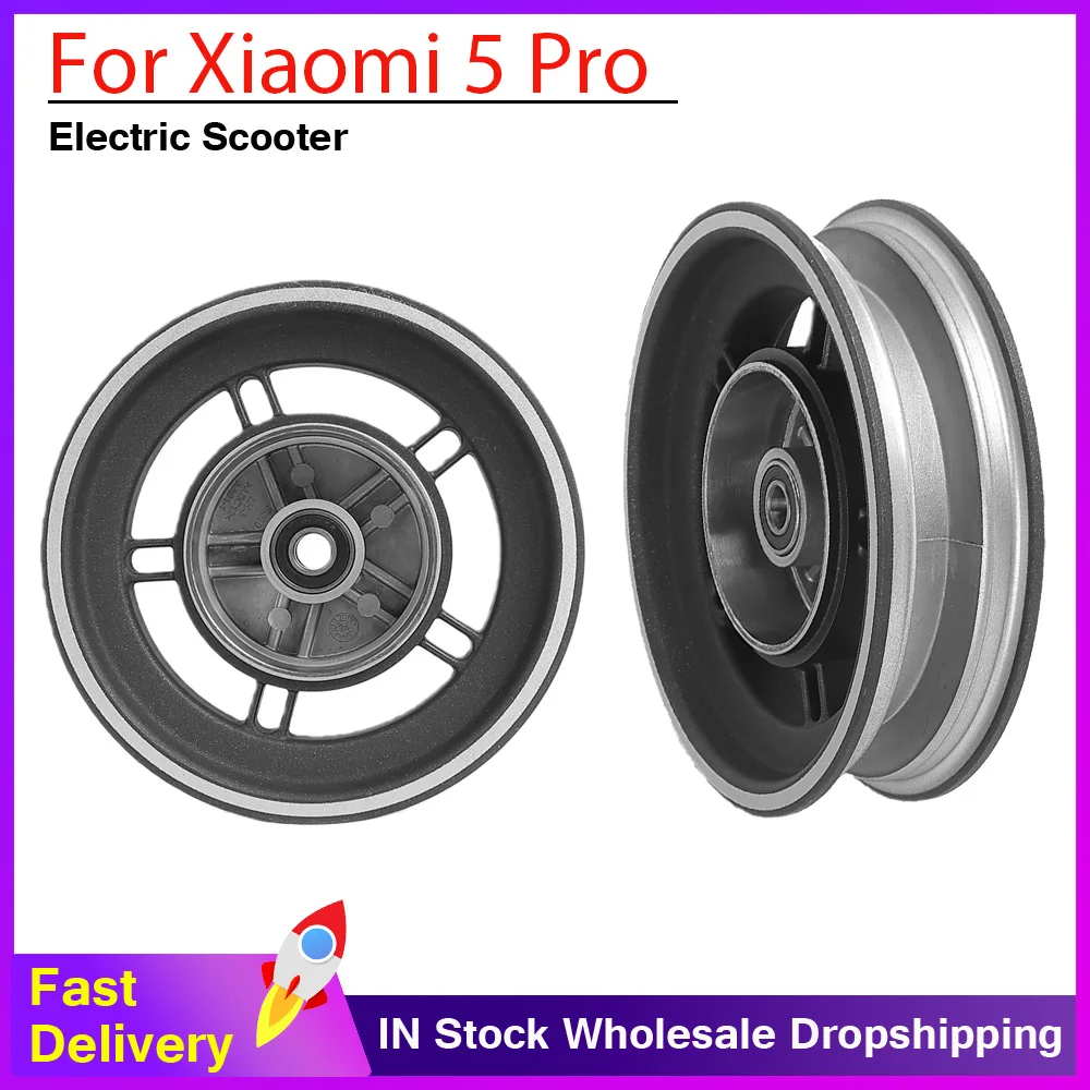 

Electric Scooter Front Wheel Hub Rim for Xiaomi 5 Pro Alloy Rim Replacement Front Wheel Easy Installation Parts