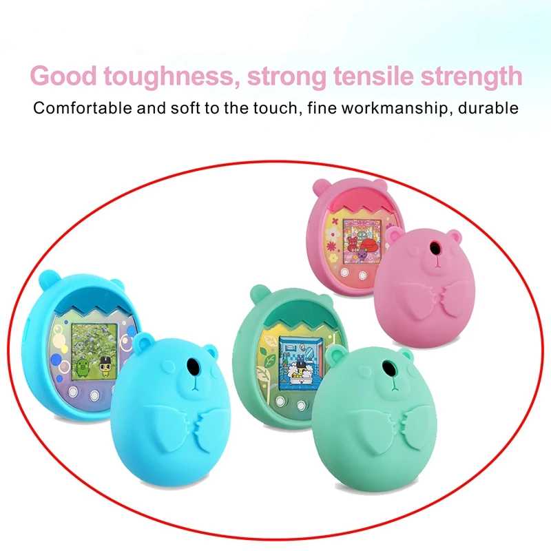 Custodia in Silicone per Tamagotchi Pix custodia protettiva per macchina per animali domestici elettronica virtuale custodia impermeabile con cordino