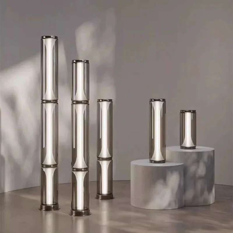 Artpad מעצב ספה מעצב זכוכית קומה מנורת התערוכה סלון פינה הוביל במבוק ארוך משותף תליון מנורת חדר אוכל חדר אוכל